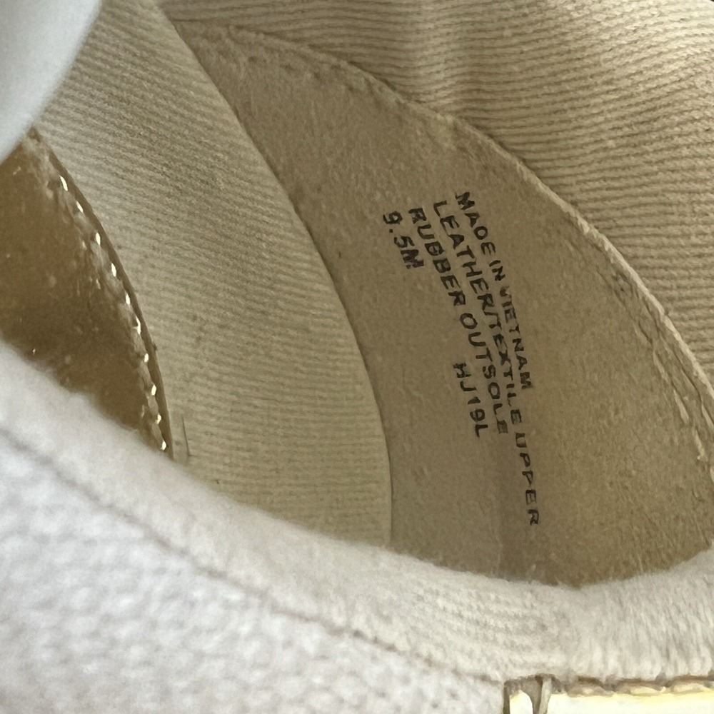 Michael Kors Gertie Tennis Shoes Mens 9.5‎ Cream Gold Low Top Sneakers - Picture 13 of 16